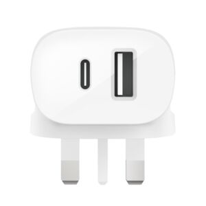 Belkin 30W Boost Charge USB-C+USB-A Wall Charger White Belkin 30W Boost Charge USB-C+USB-A Wall Charger White